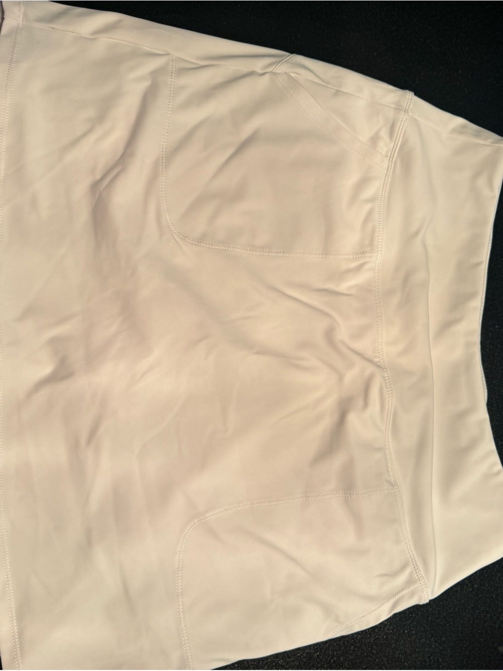 Women’s Mini Skirt in Light Cream – Sleek Stretch Fit